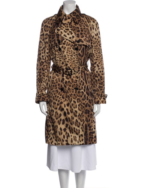 Dolce & Gabbana Animal Print Trench Coat