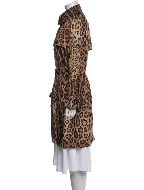 Dolce & Gabbana Animal Print Trench Coat