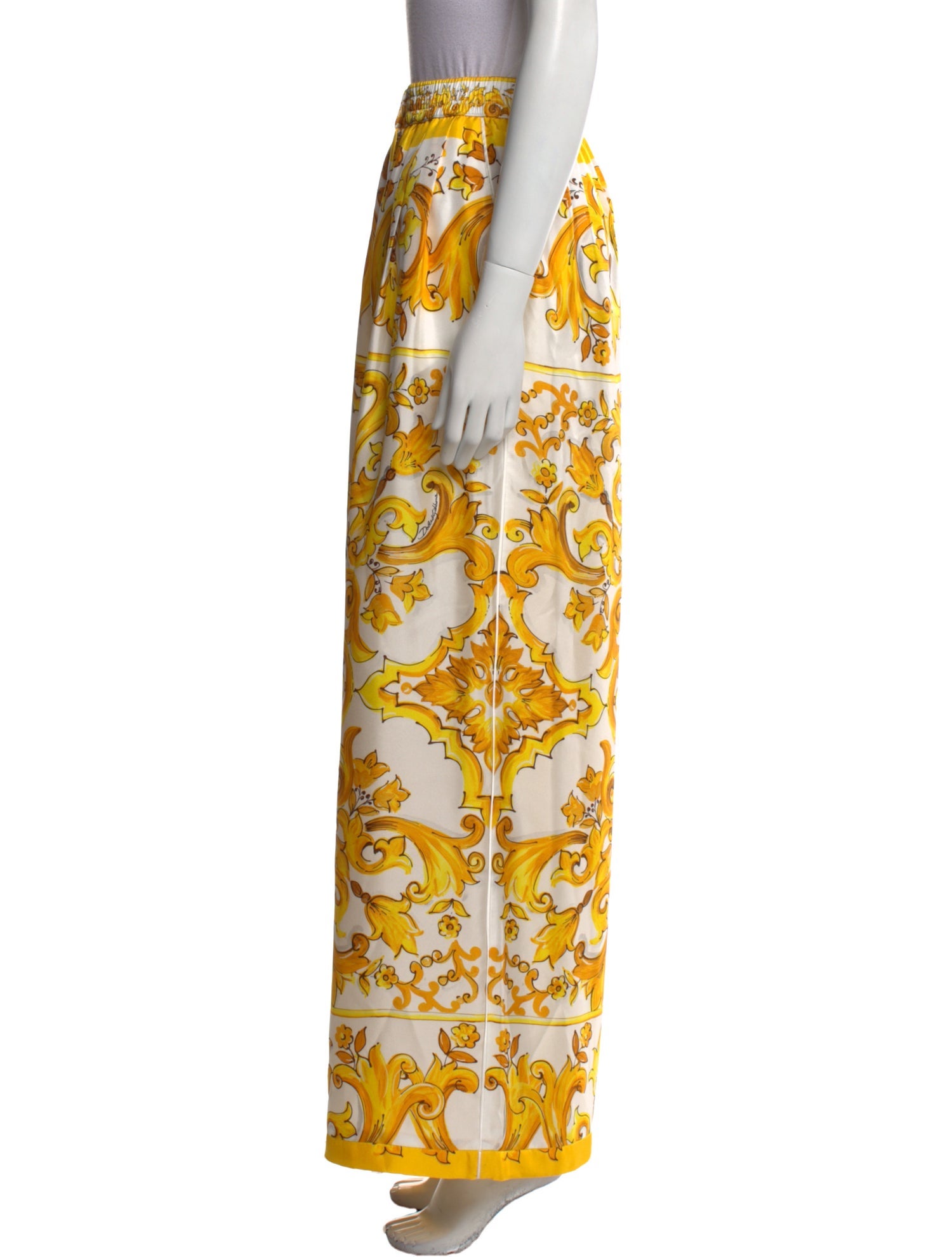 Dolce & Gabbana Silk Wide Leg Pants w/ Tags