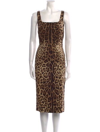 Dolce & Gabbana Silk Midi Length Dress