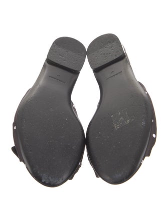 Dolce & Gabbana Satin Polka Dot Print Slides
