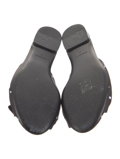 Dolce & Gabbana Satin Polka Dot Print Slides