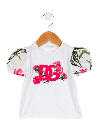 Dolce & Gabbana Toddler Girls' Floral Logo Top