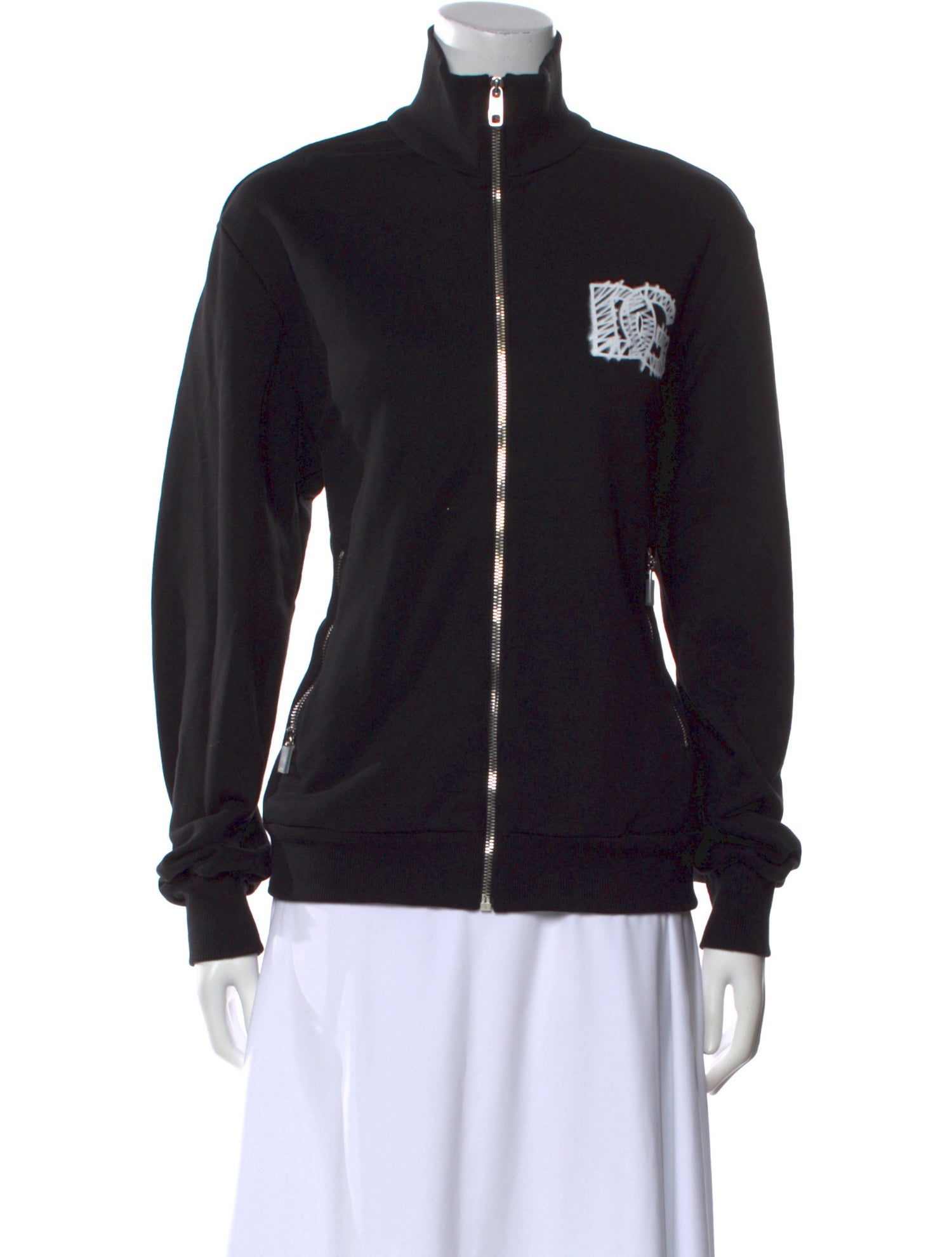 Dolce & Gabbana Mock Neck Long Sleeve Sweatshirt