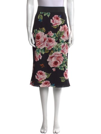Dolce & Gabbana Silk Knee-Length Skirt