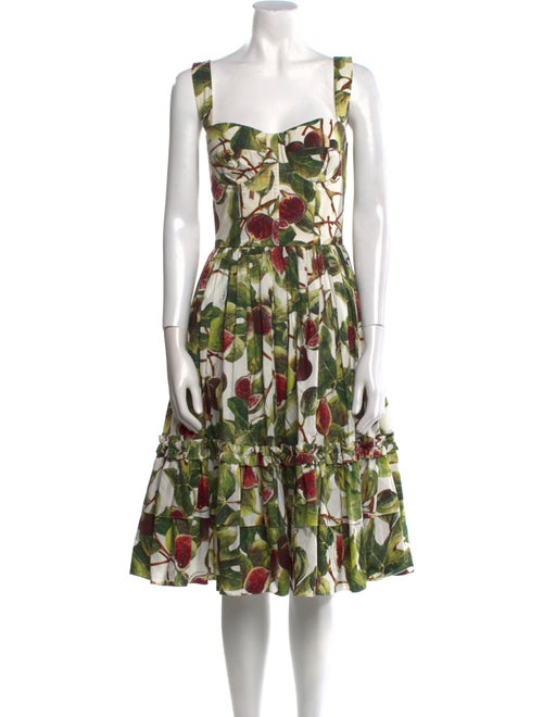 Dolce & Gabbana Floral Print Knee-Length Dress