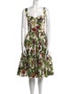 Dolce & Gabbana Floral Print Knee-Length Dress
