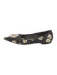 Dolce & Gabbana Floral Print Crystal Embellishments Ballet Flats