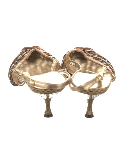 Dolce & Gabbana Snakeskin Slingback Sandals