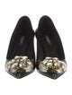 Dolce & Gabbana Leather Floral Print Pumps