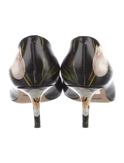 Dolce & Gabbana Leather Floral Print Pumps