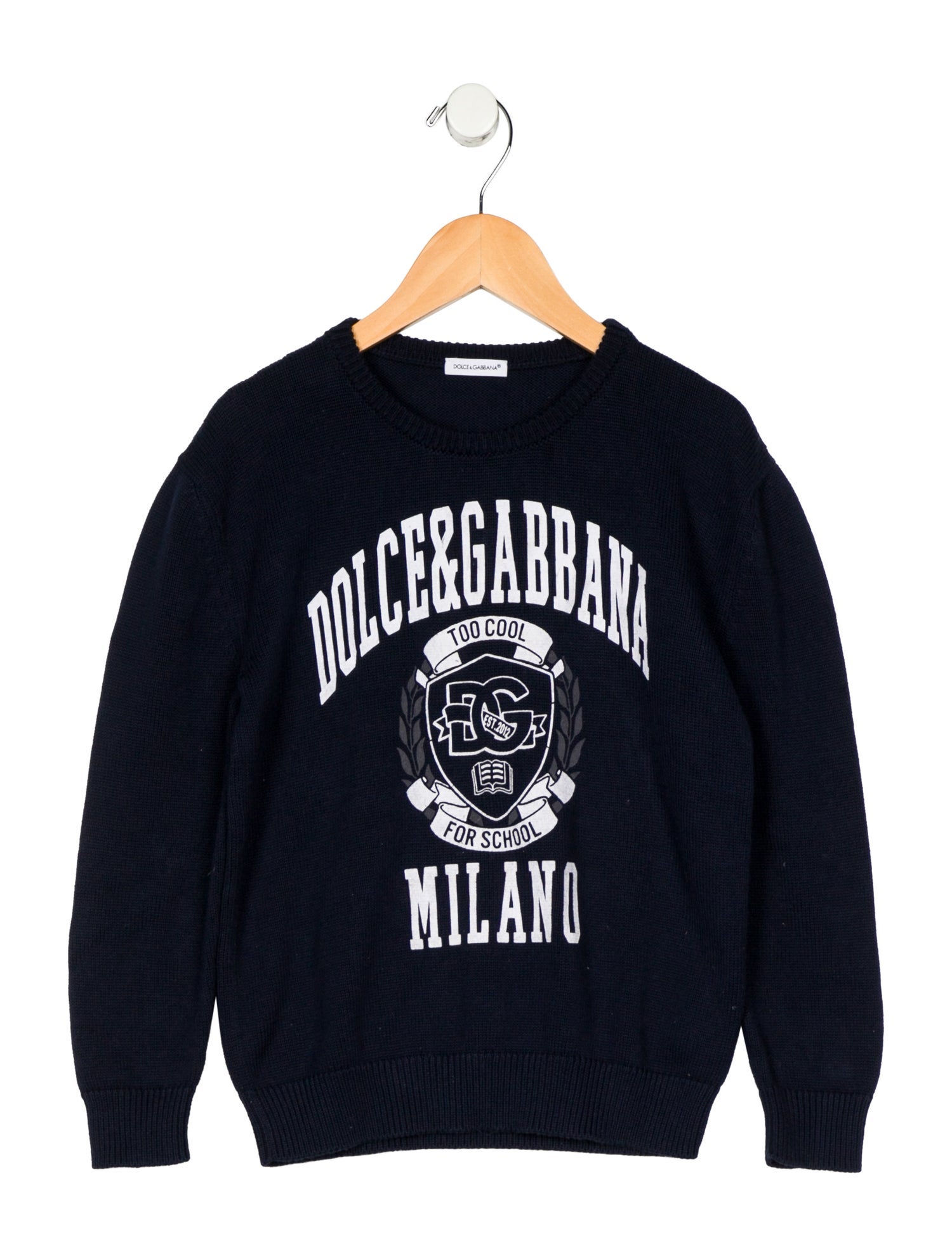 Dolce & Gabbana Boys' Graphic Knit Crew Neck Sweater