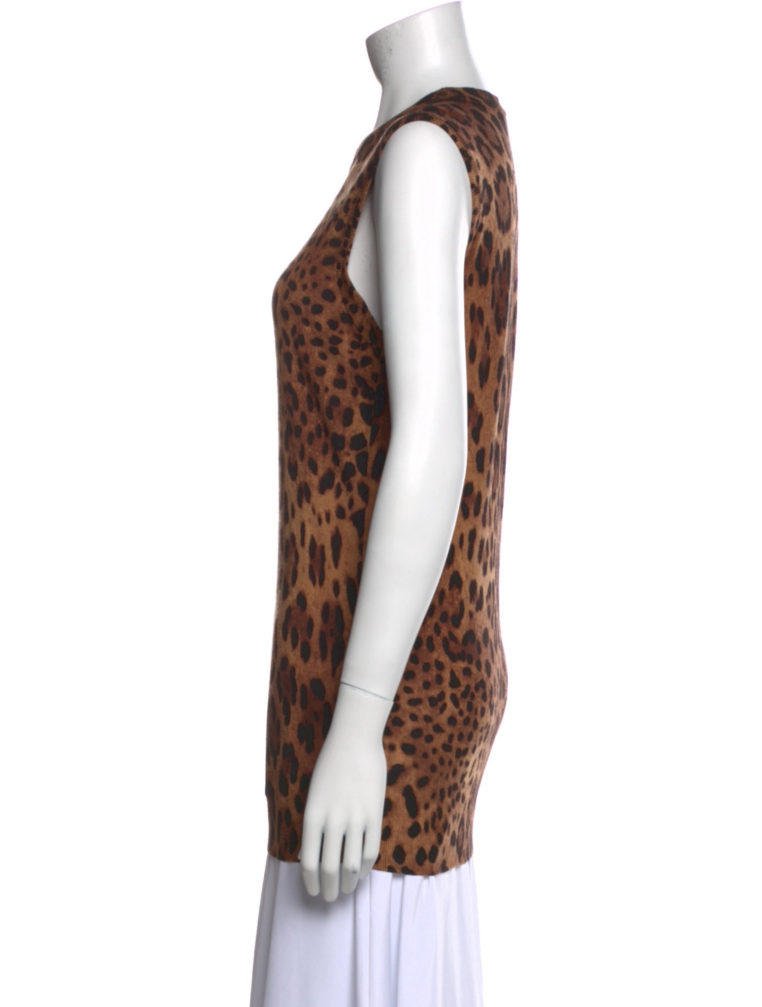 Dolce & Gabbana Virgin Wool Animal Print Top