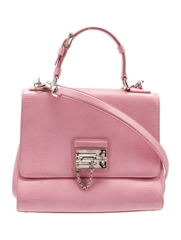 Dolce & Gabbana Handle Bags Embossed Leather Top Bag