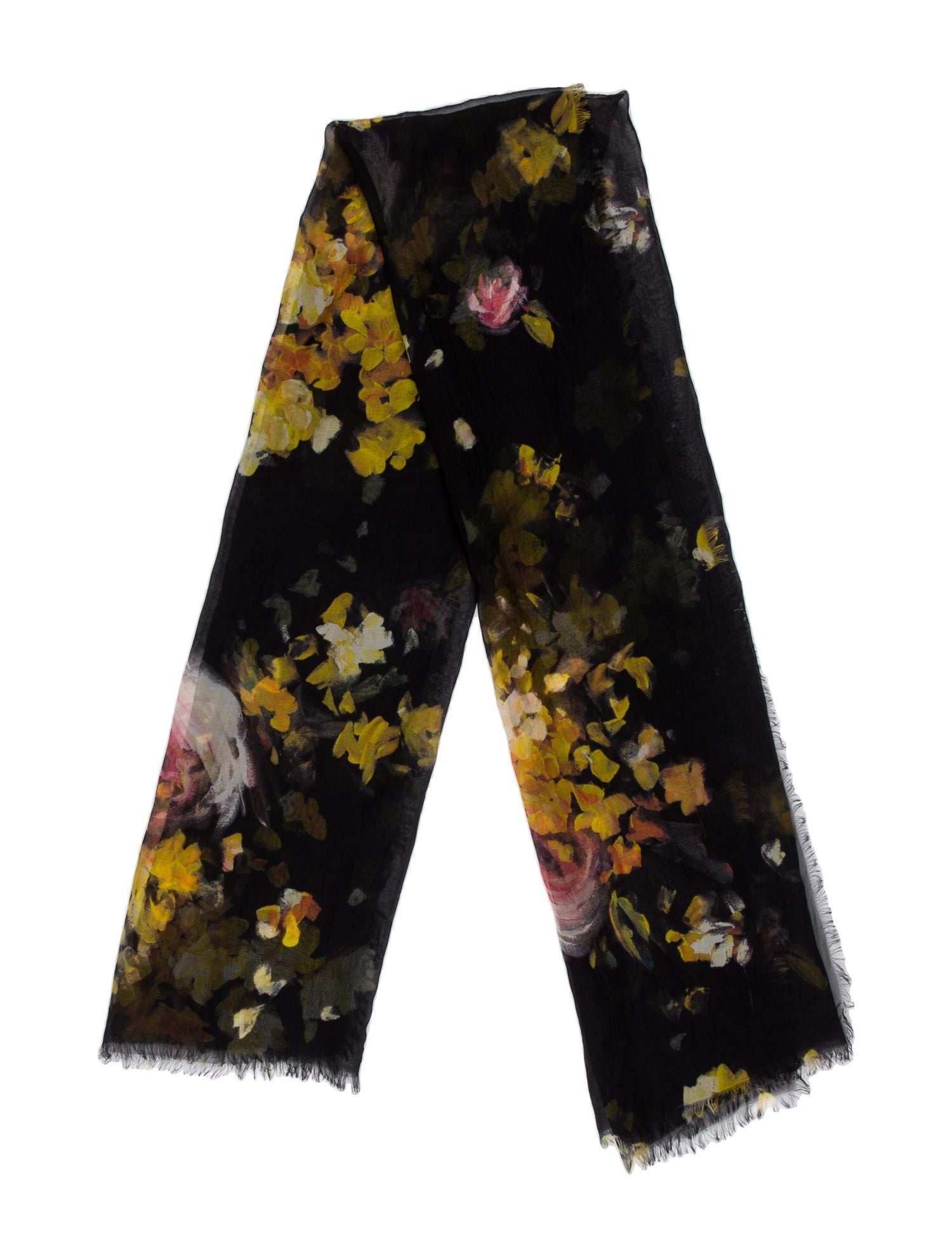 Dolce & Gabbana Silk Floral Print Scarf