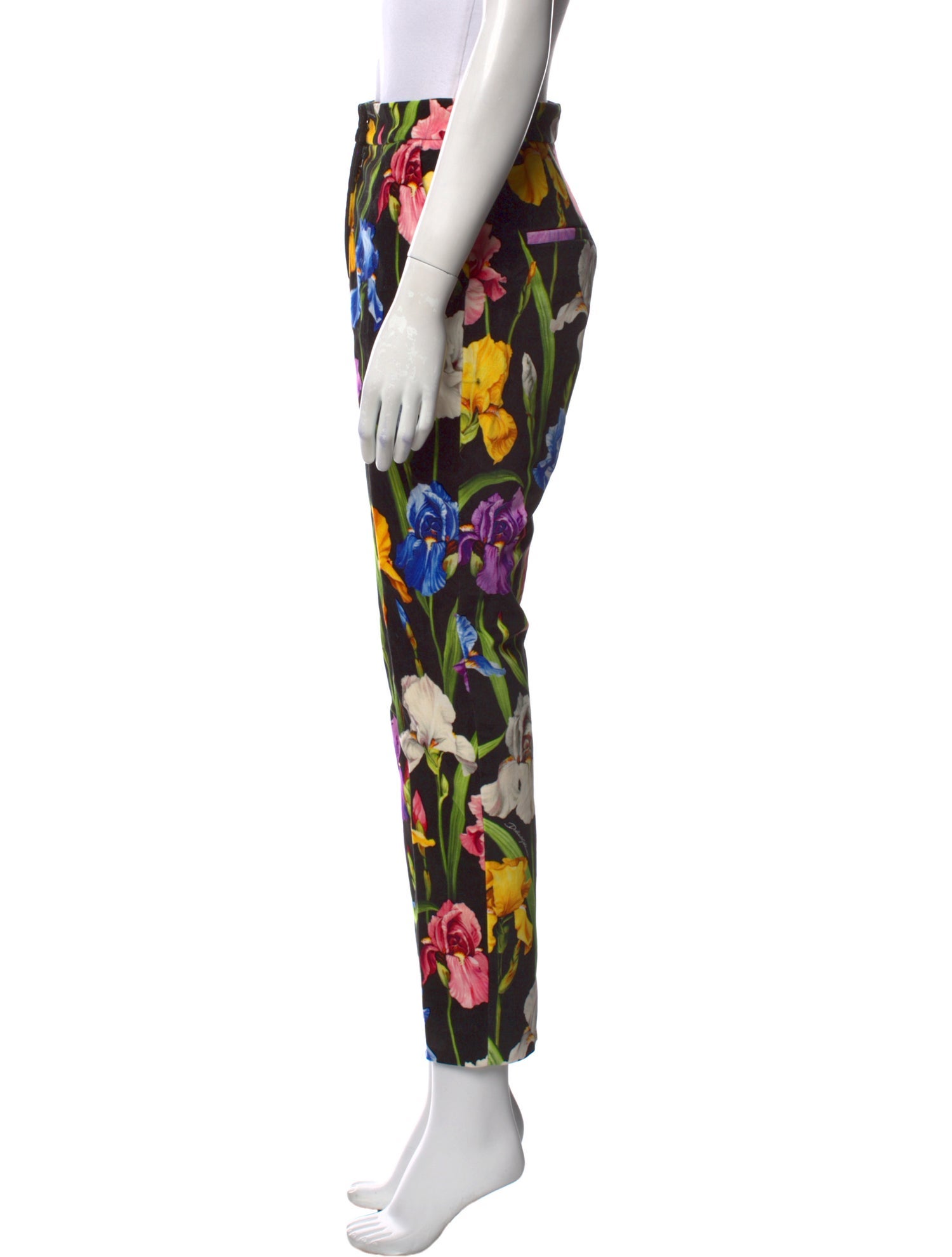 Dolce & Gabbana Floral Print Straight Leg Pants w/ Tags