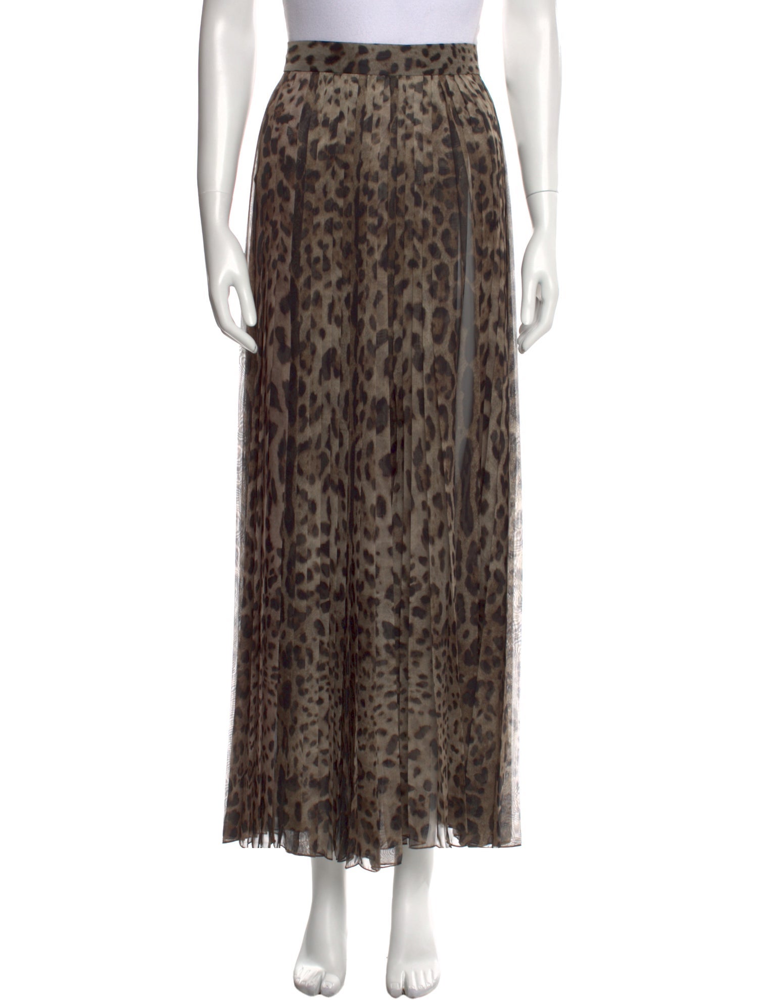 Dolce & Gabbana Animal Print Wide Leg Pants