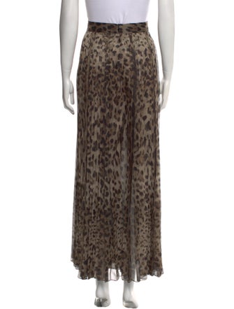 Dolce & Gabbana Animal Print Wide Leg Pants