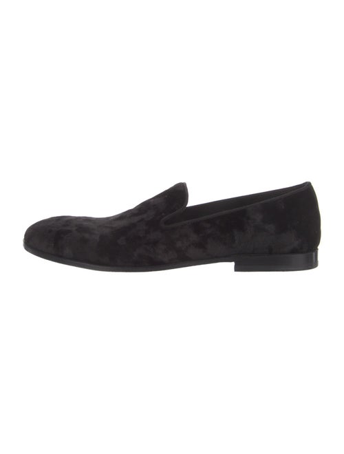 Dolce & Gabbana Velvet Printed Loafers
