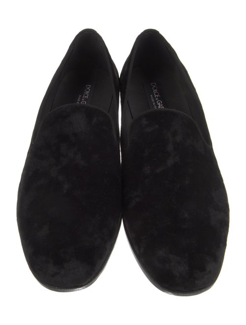 Dolce & Gabbana Velvet Printed Loafers