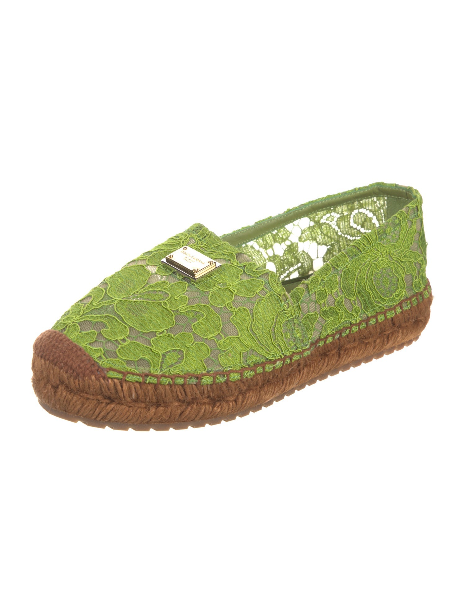 Dolce & Gabbana Lace Lace Pattern Espadrilles