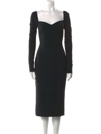 Dolce & Gabbana Square Neckline Midi Length Dress