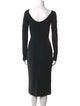 Dolce & Gabbana Square Neckline Midi Length Dress