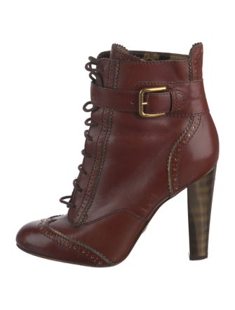 Dolce & Gabbana Leather Lace-Up Boots