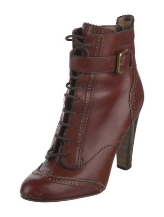 Dolce & Gabbana Leather Lace-Up Boots