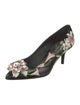 Dolce & Gabbana Leather Floral Print Pumps