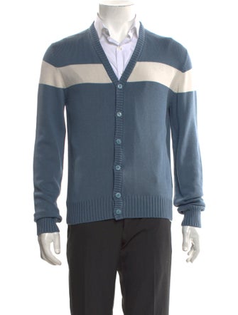 Dolce & Gabbana Colorblock Pattern V-Neck Cardigan