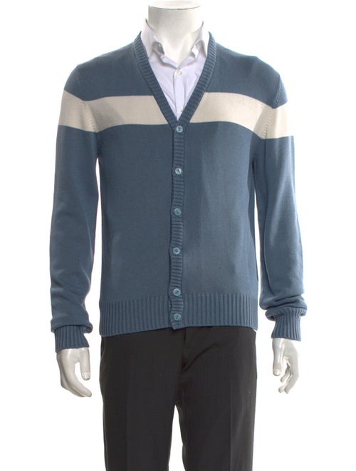 Dolce & Gabbana Colorblock Pattern V-Neck Cardigan