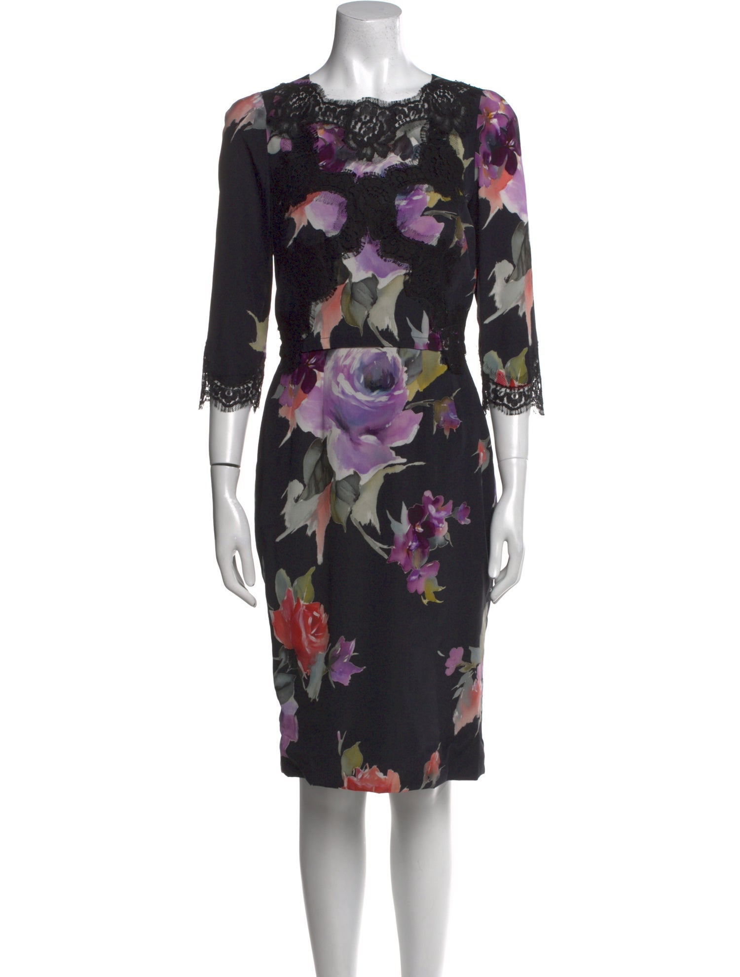 Dolce & Gabbana Silk Knee-Length Dress