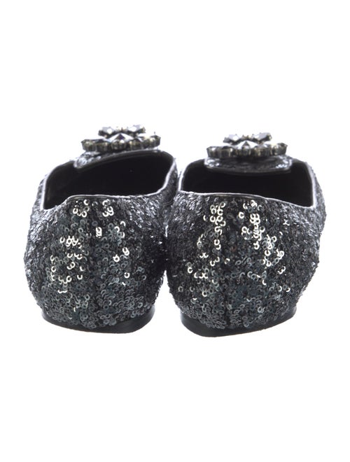 Dolce & Gabbana Sequins Crystal Embellishments Flats