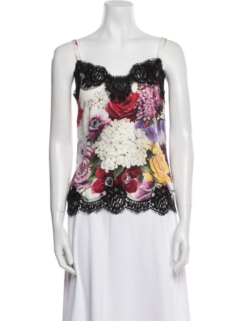Dolce & Gabbana Silk Floral Print Top