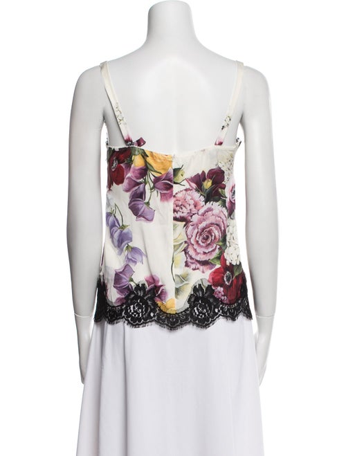 Dolce & Gabbana Silk Floral Print Top