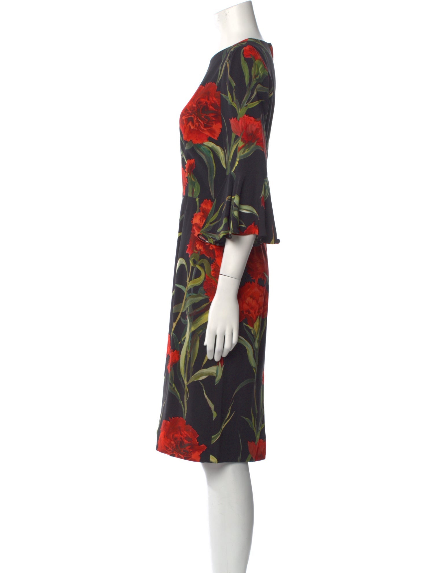 Dolce & Gabbana Floral Print Midi Length Dress