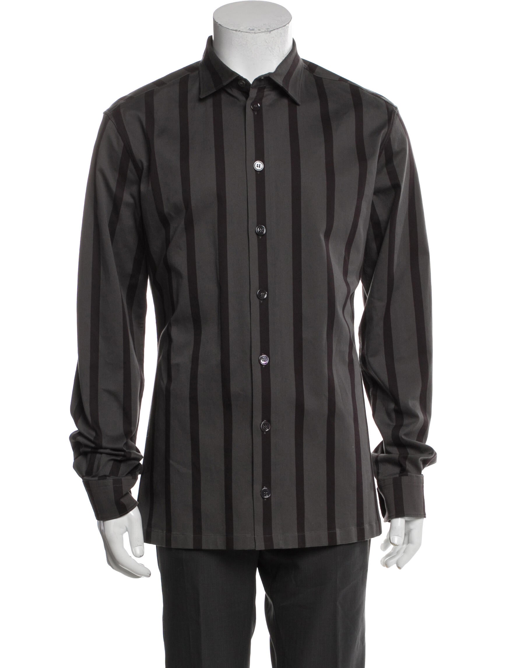 Dolce & Gabbana Striped Long Sleeve Dress Shirt