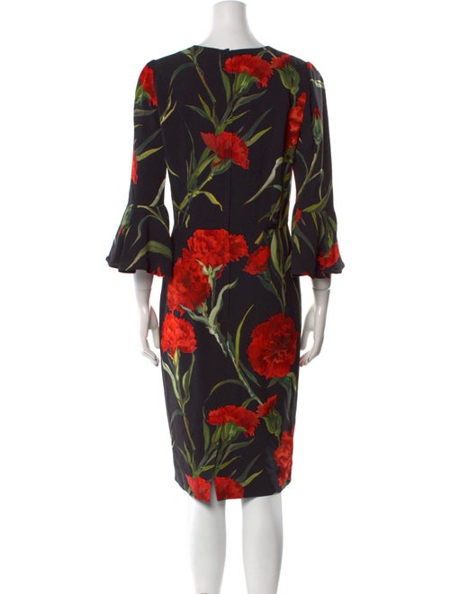 Dolce & Gabbana Floral Print Midi Length Dress