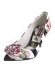 Dolce & Gabbana Leather Floral Print Pumps