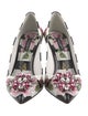 Dolce & Gabbana Leather Floral Print Pumps