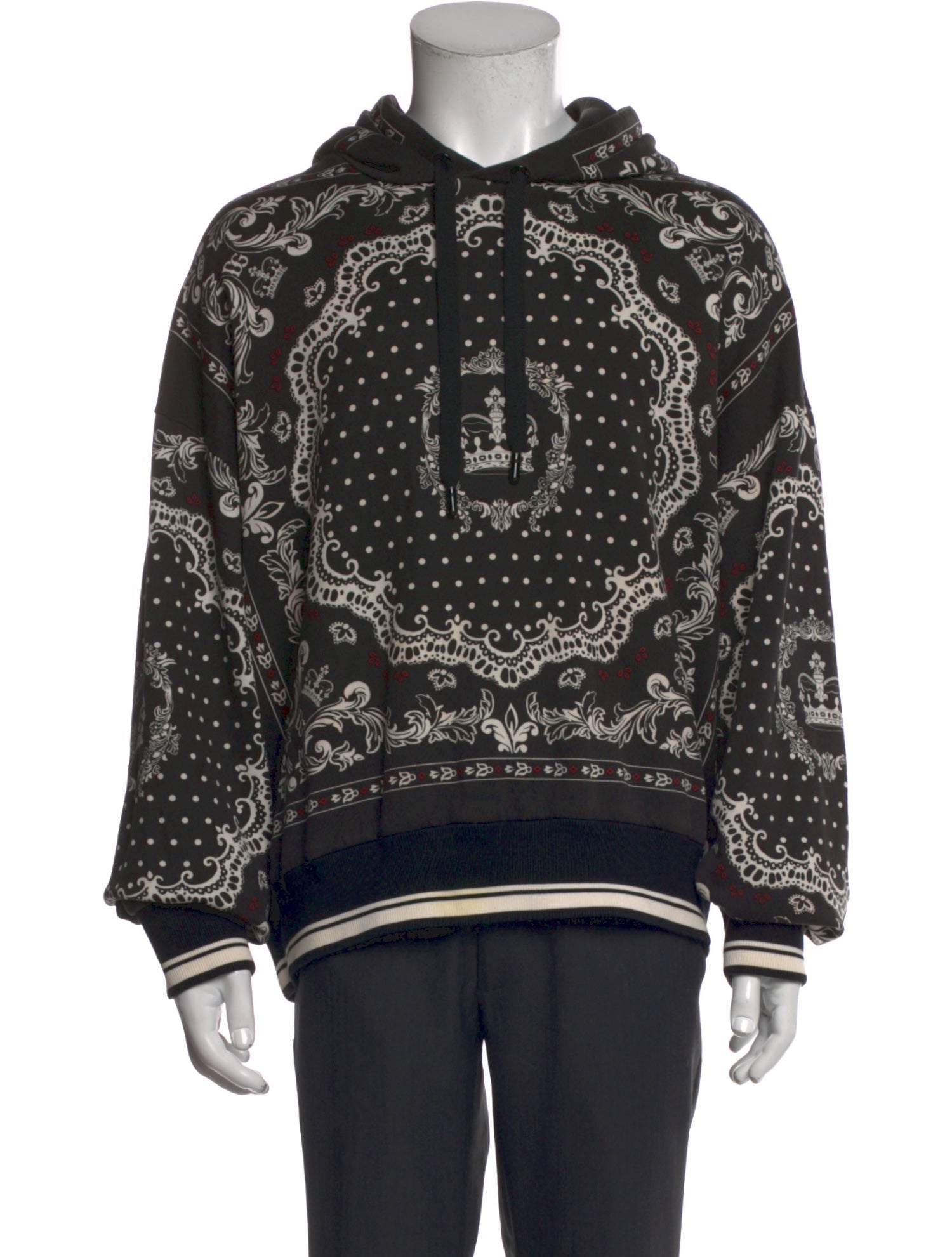 Dolce & Gabbana Printed Crew Neck Hoodie
