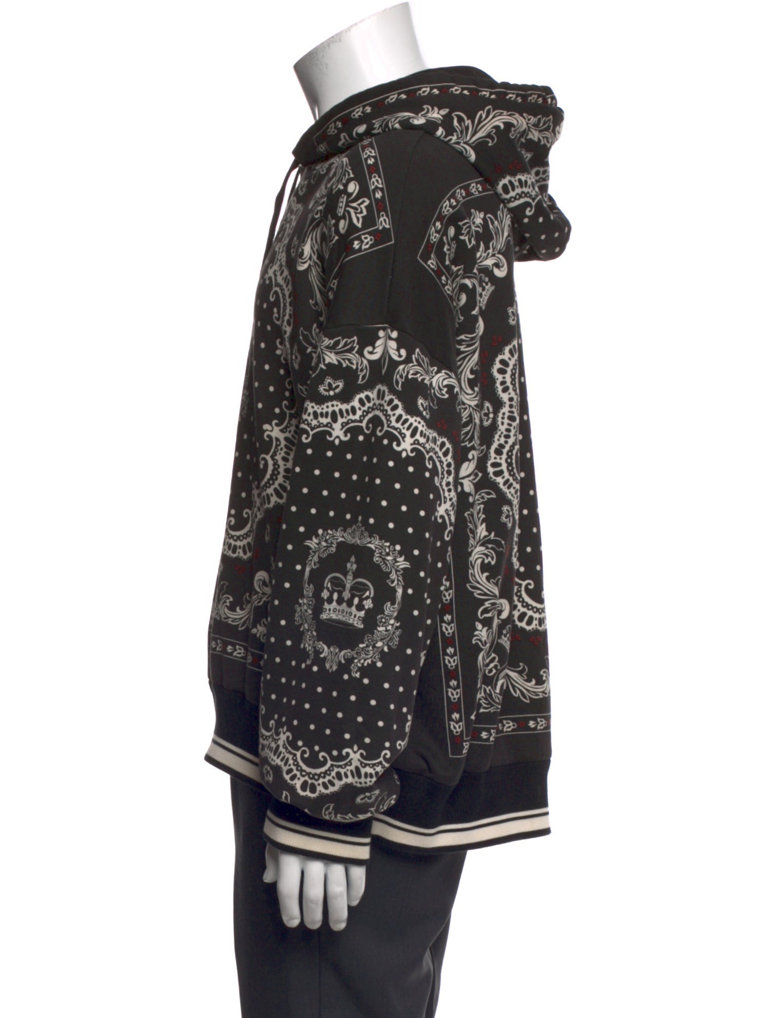 Dolce & Gabbana Printed Crew Neck Hoodie