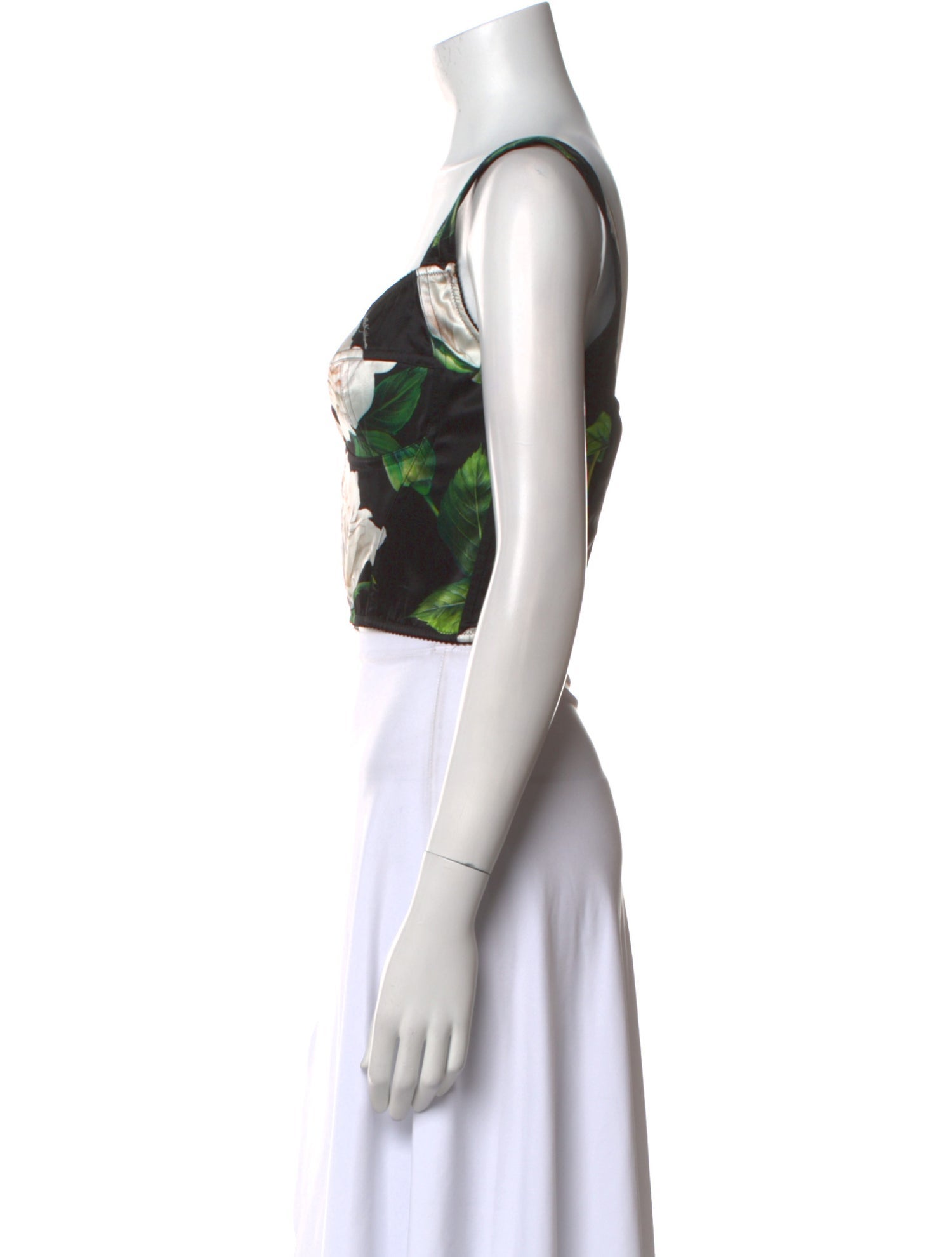 Dolce & Gabbana Silk Floral Print Crop Top w/ Tags