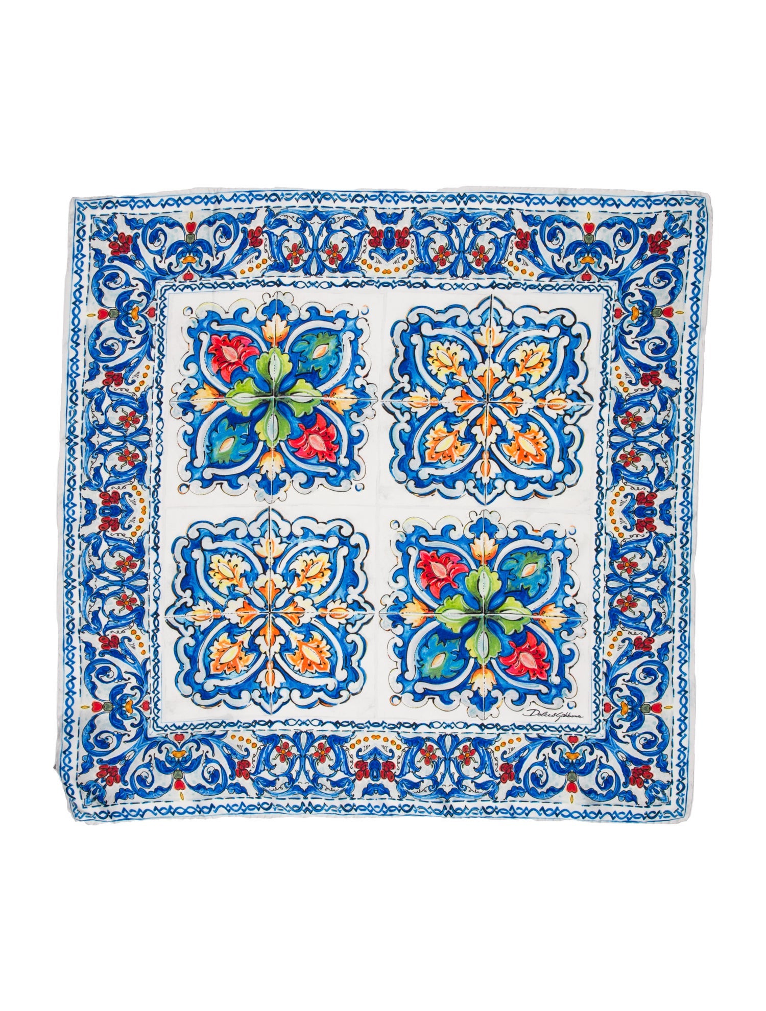 Dolce & Gabbana Silk Printed Scarf w/ Tags