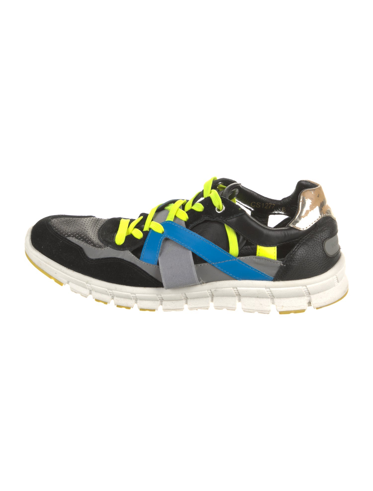 Dolce & Gabbana Leather Colorblock Pattern Sneakers