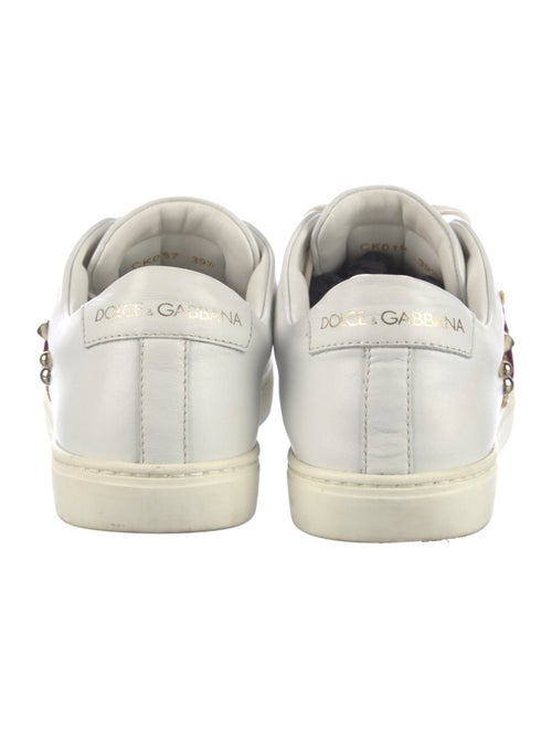 Dolce & Gabbana Leather Studded Accents Sneakers
