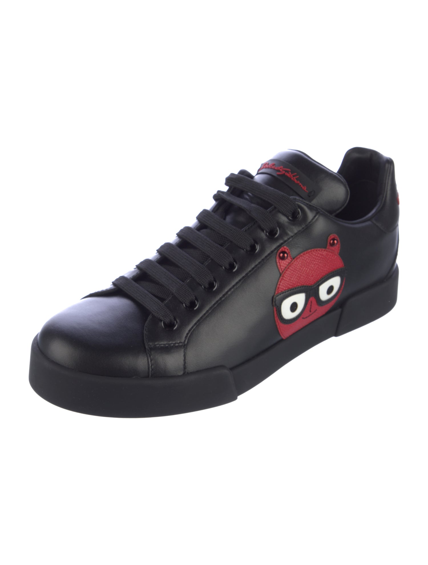 Dolce & Gabbana Leather Printed Sneakers