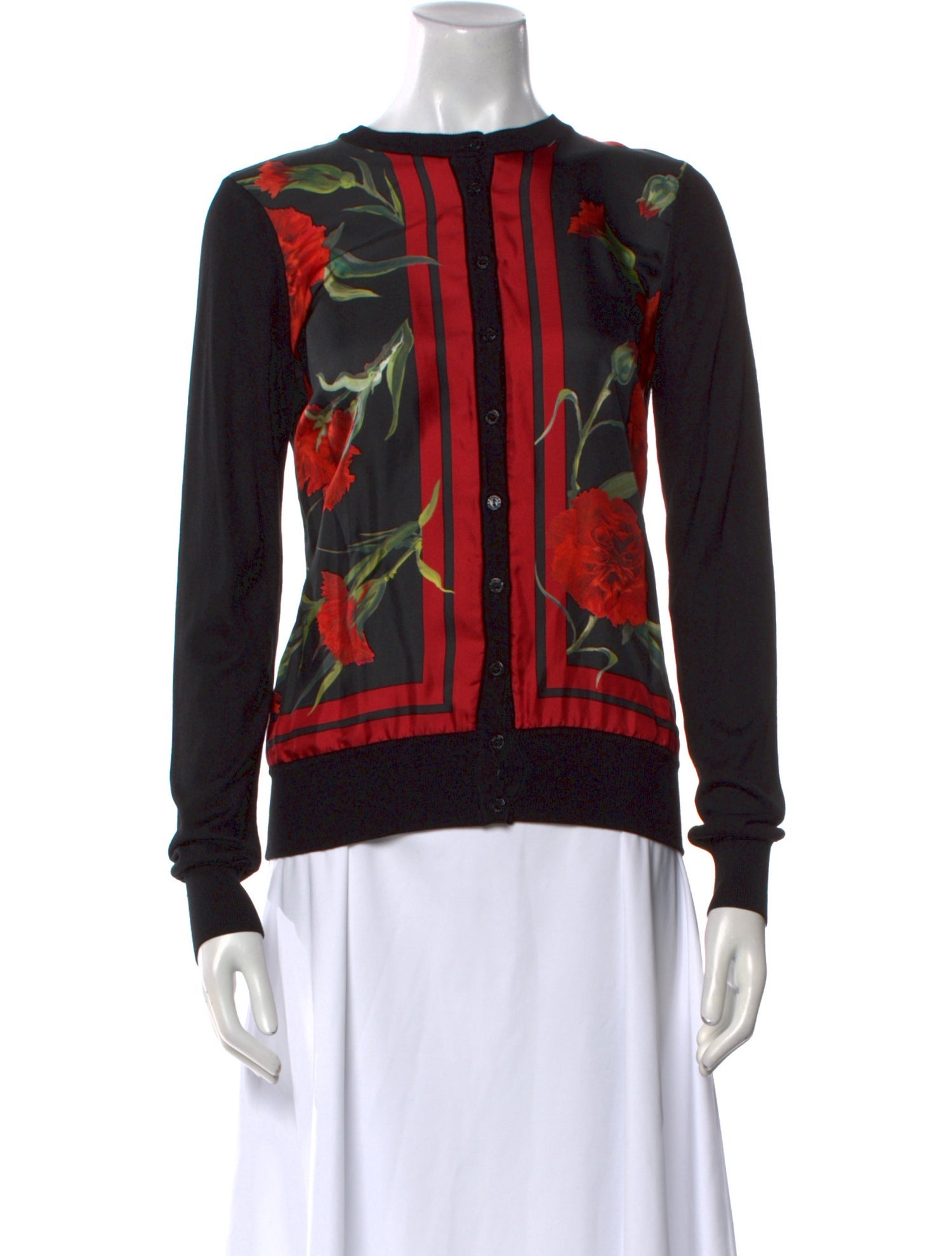 Dolce & Gabbana Silk Printed Sweater w/ Tags