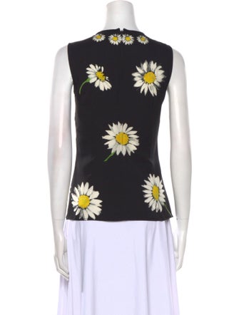 Dolce & Gabbana Silk Floral Print Top